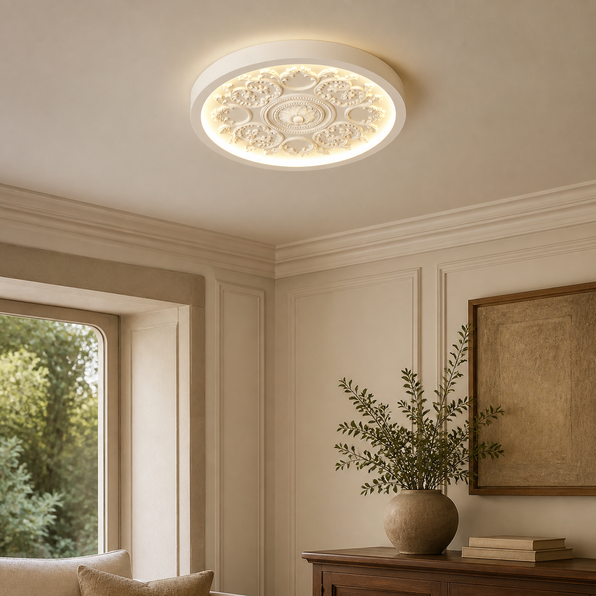 Vintage Resin Disc Ceiling Light
