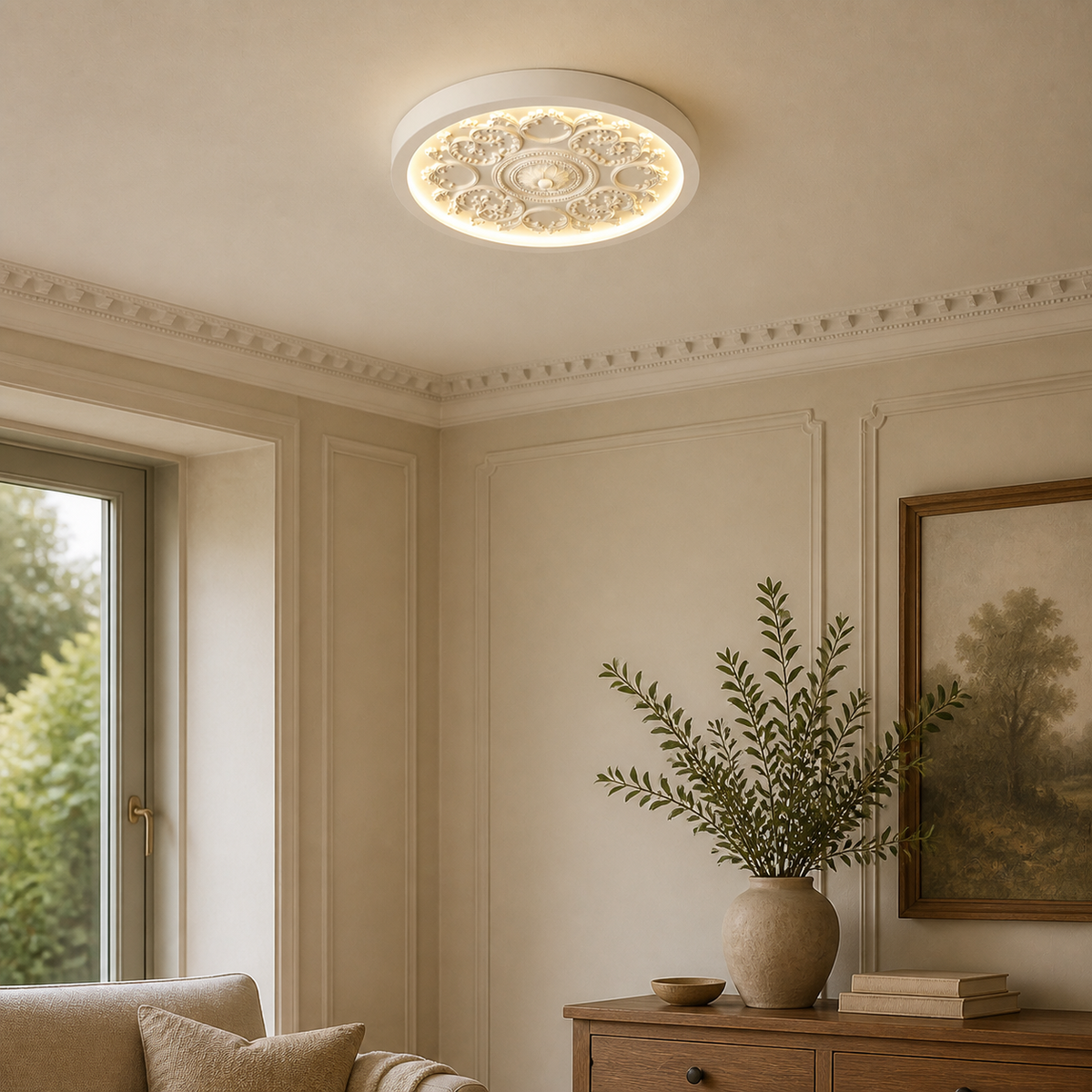 Vintage Resin Disc Ceiling Light