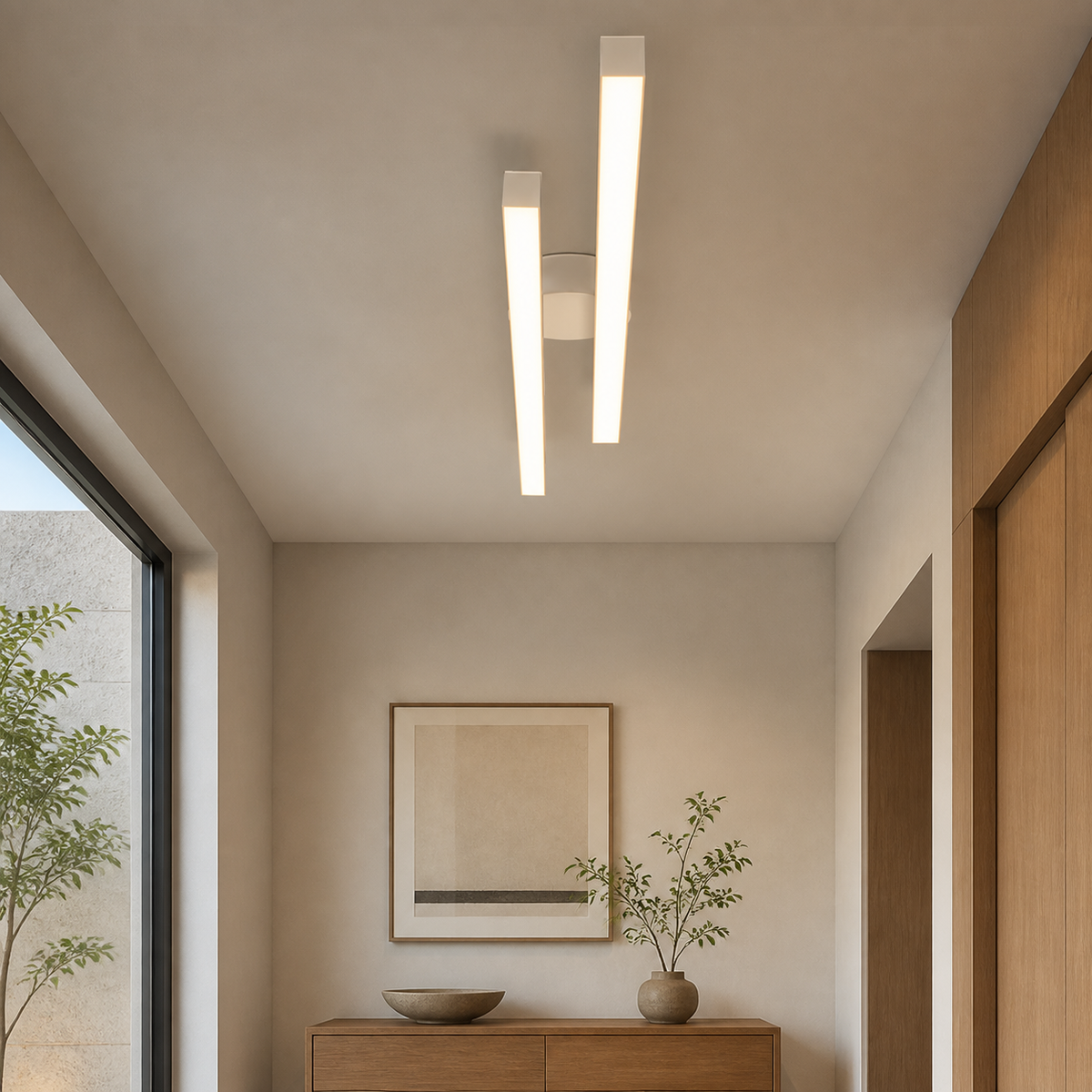 Modern Metal Linear Ceiling Light