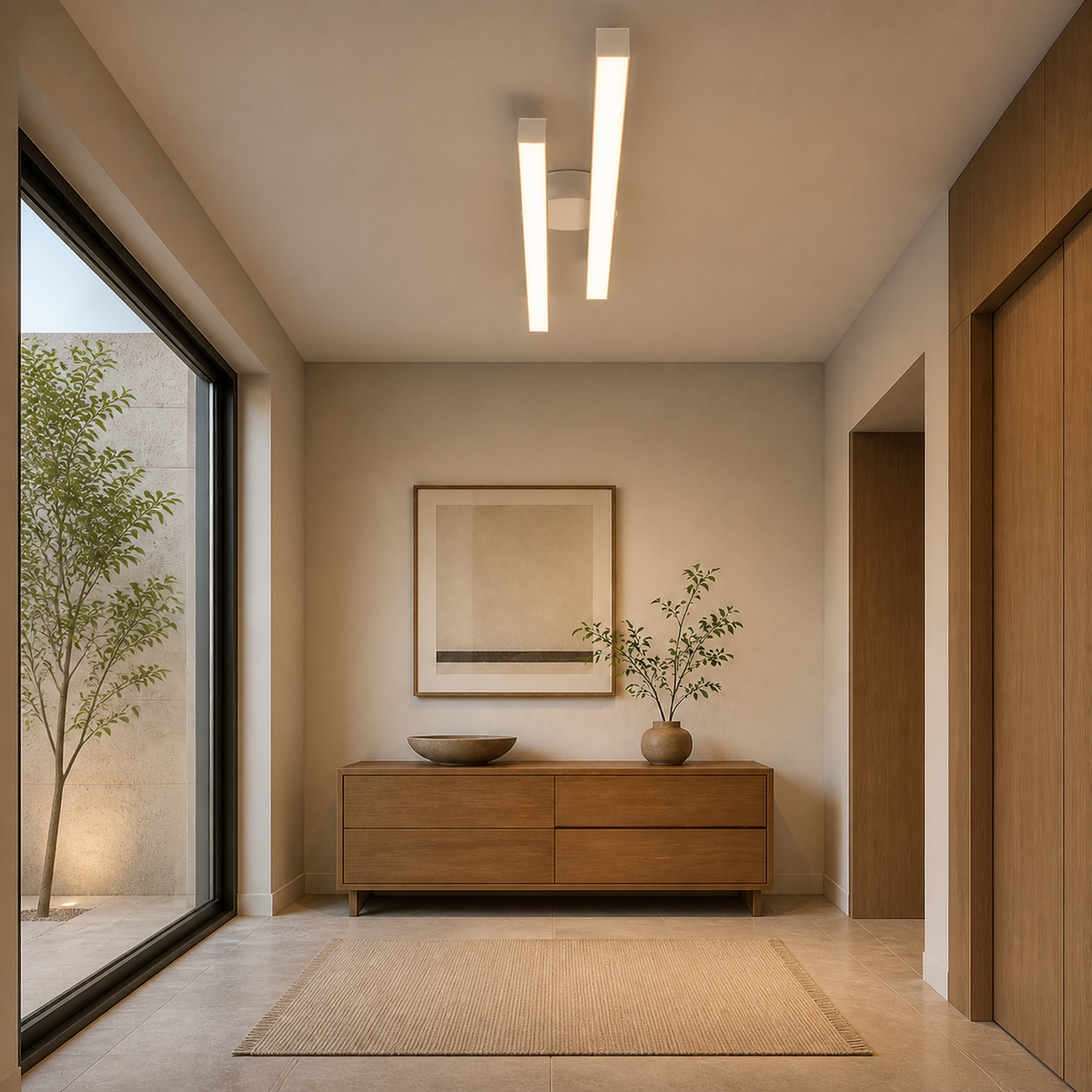 Modern Metal Linear Ceiling Light