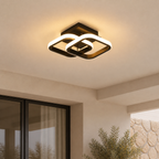 Modern Metal Double-Square Ceiling Light