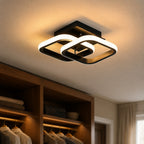 Modern Metal Double-Square Ceiling Light