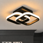 Modern Metal Double-Square Ceiling Light