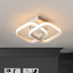 Modern Metal Double-Square Ceiling Light