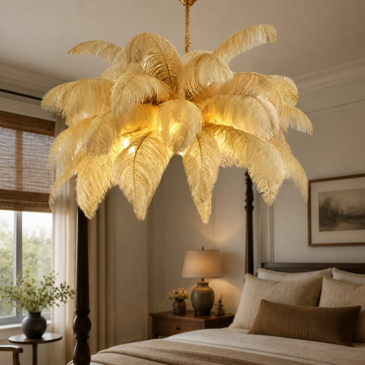 Glam Feather Feather Pendant Light