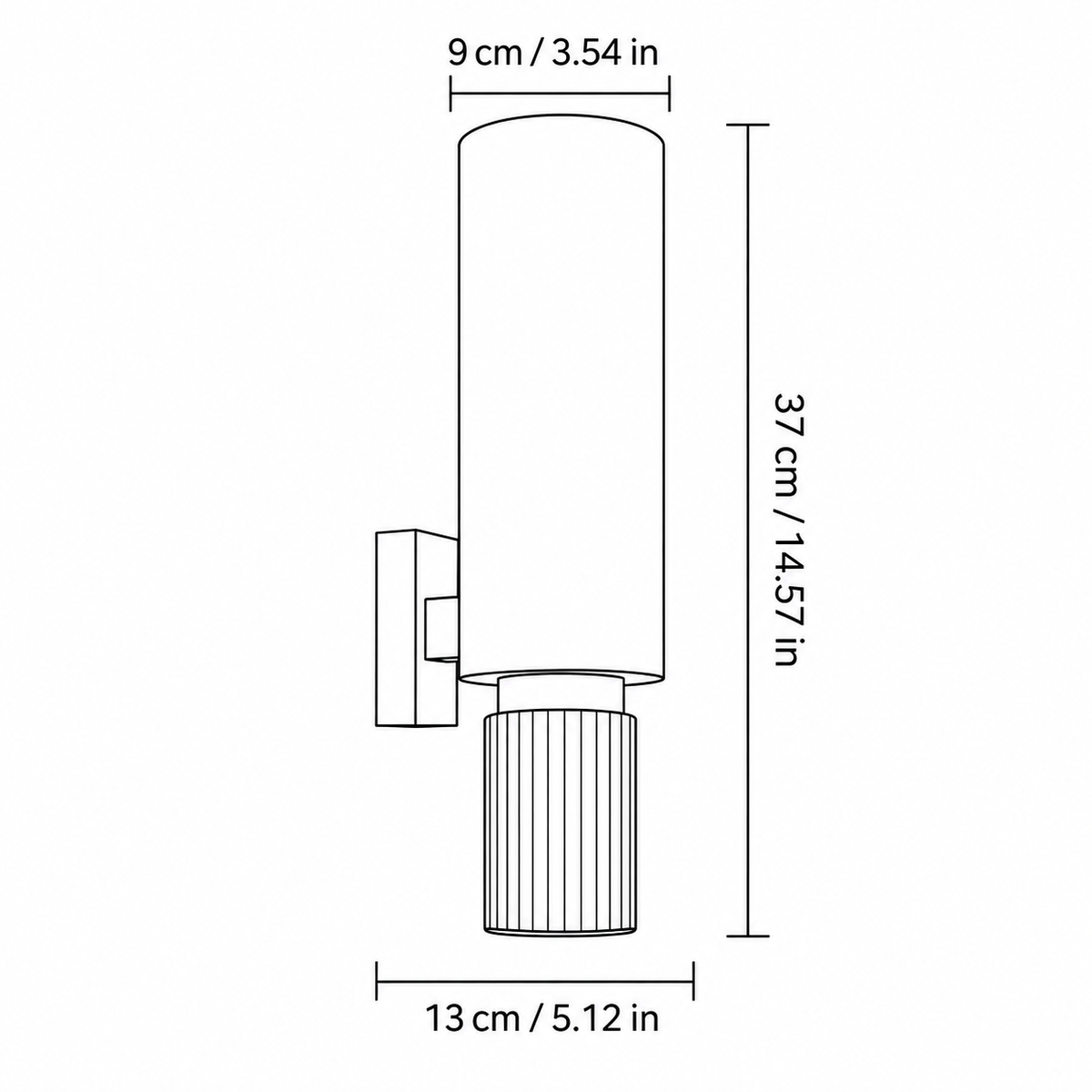 Modern Marble Cylinder Wall Light