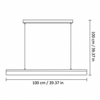 Moderne Kristall-Pendelleuchte, linear