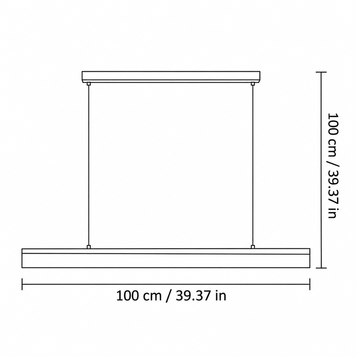 Moderne Kristall-Pendelleuchte, linear