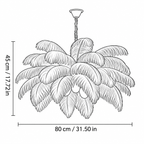 Glam Feather Pendant Light