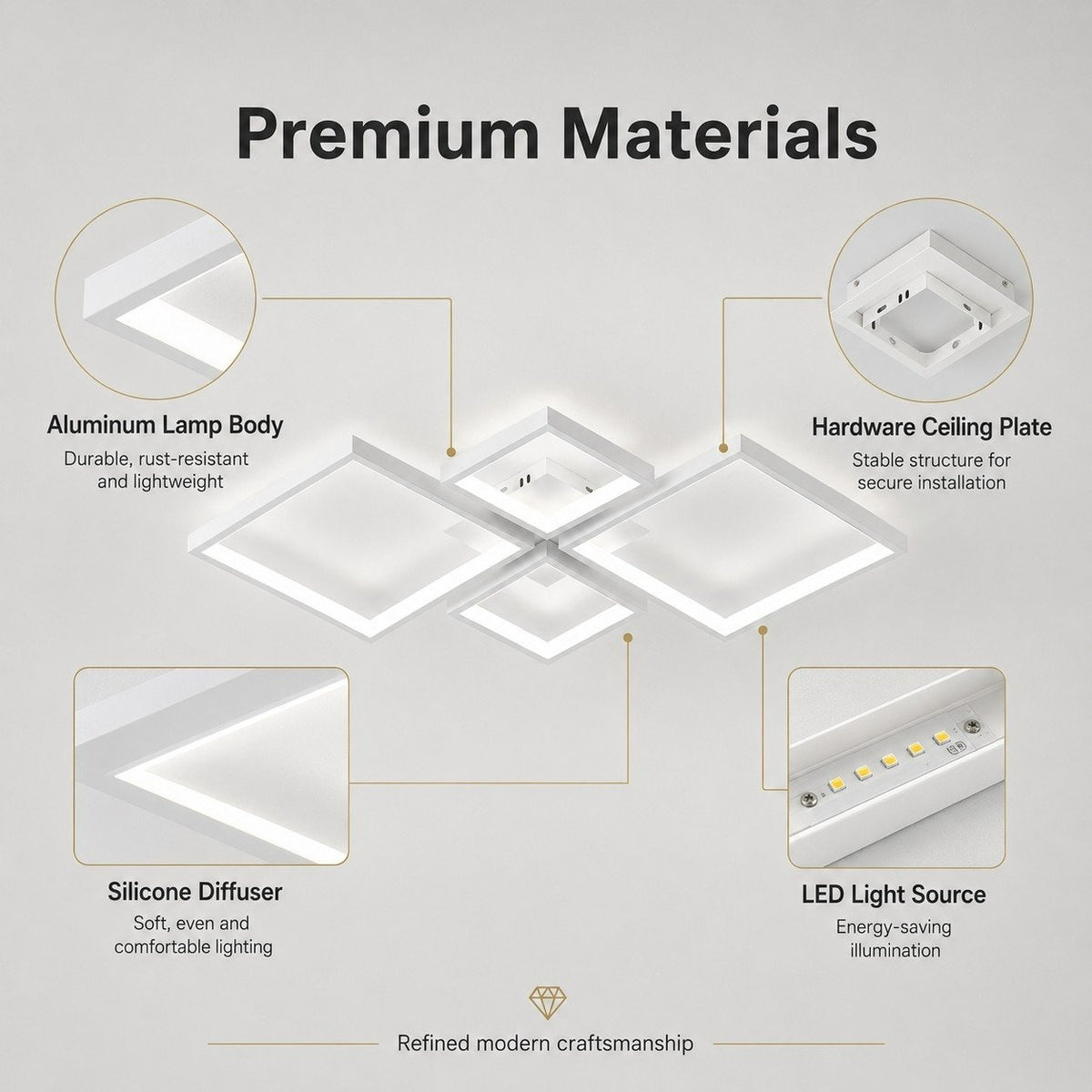 Modern Acrylic Linear Ceiling Light