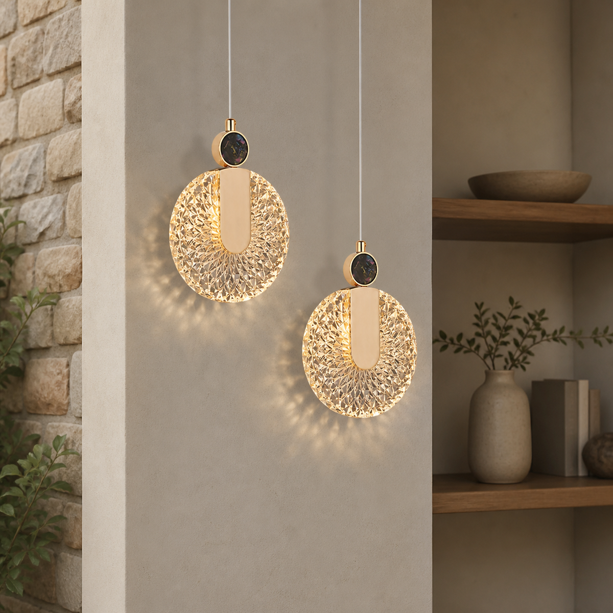Glam Glass Ring Pendant Light