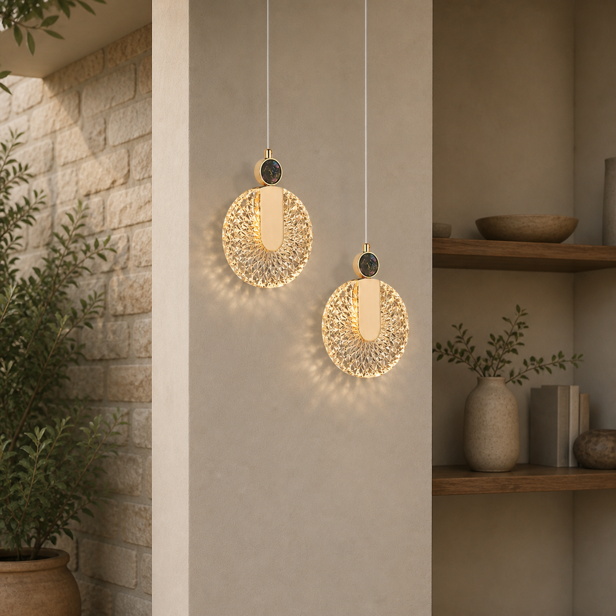 Glam Glass Ring Pendant Light