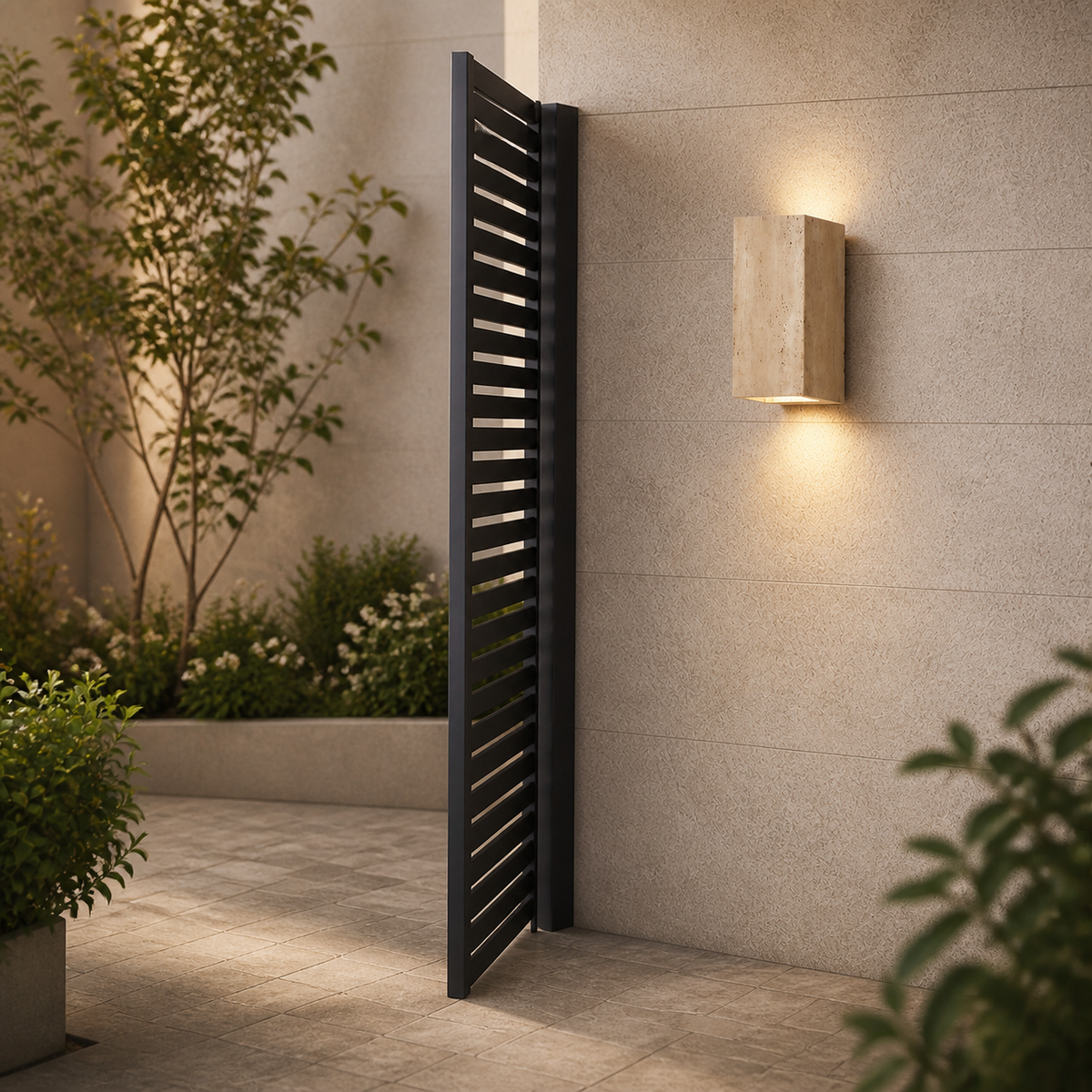 Wabi-Sabi Travertine Cylinder Wall Light