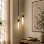 Modern Marble Cylinder Pendant Light