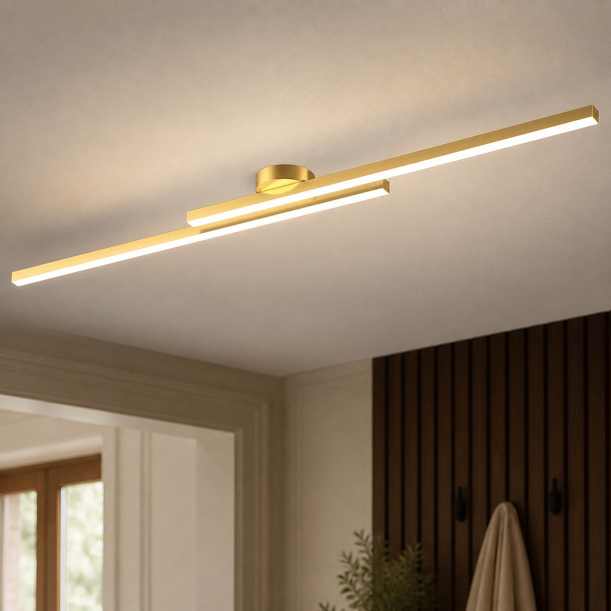 Modern Metal Linear Ceiling Light