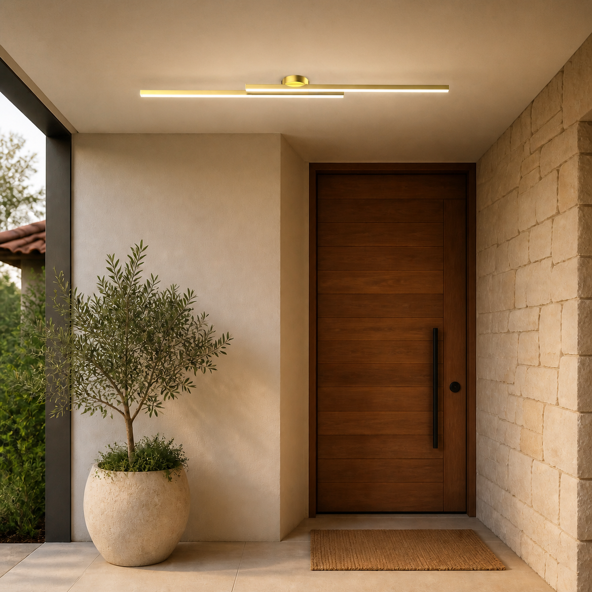 Modern Metal Linear Ceiling Light