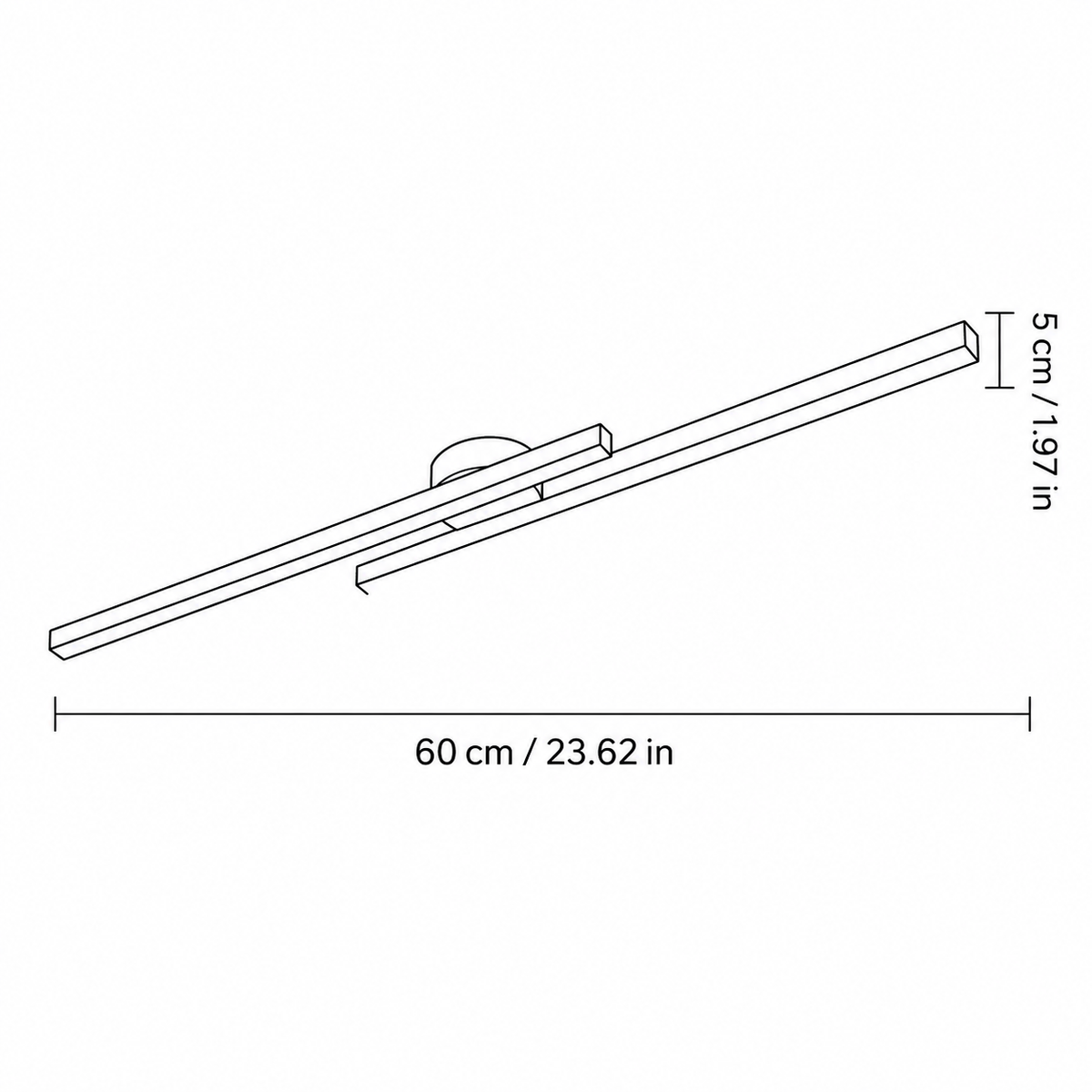 Modern Metal Linear Ceiling Light