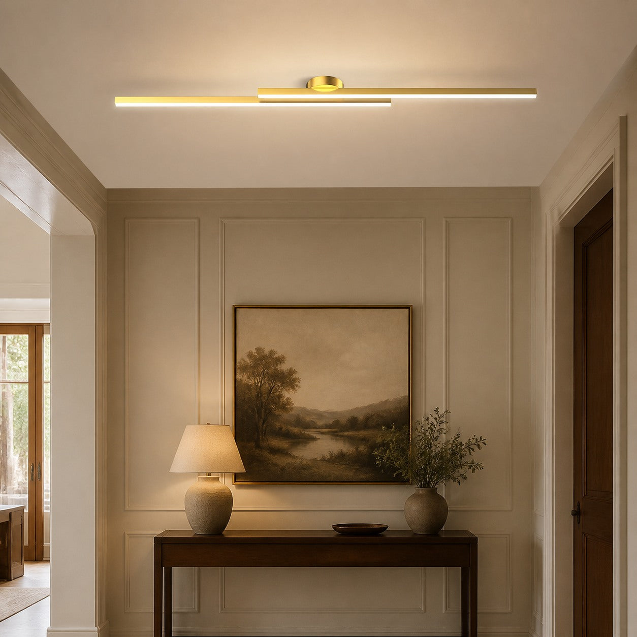 Modern Metal Linear Ceiling Light