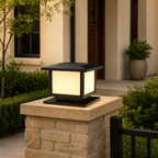 Modern Metal Square Post Light