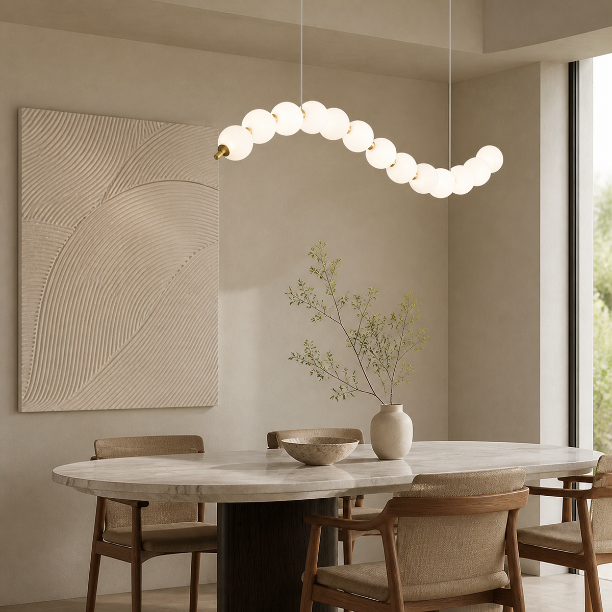 Modern Metal Globe-Cluster Pendant Light