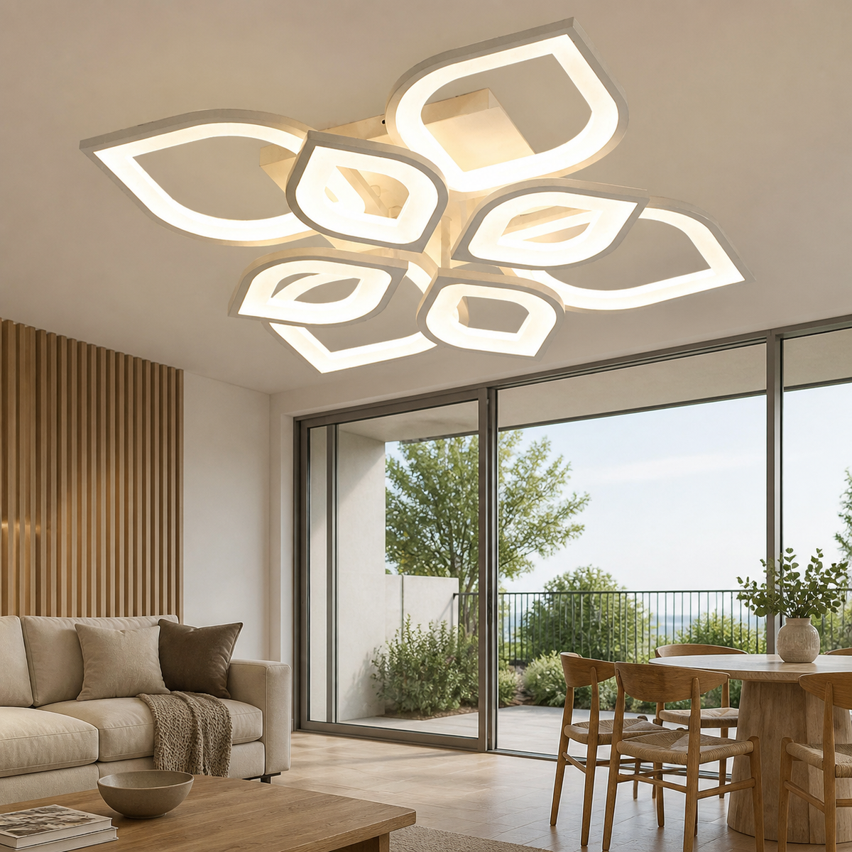Modern Aluminum Leaf Ceiling Light