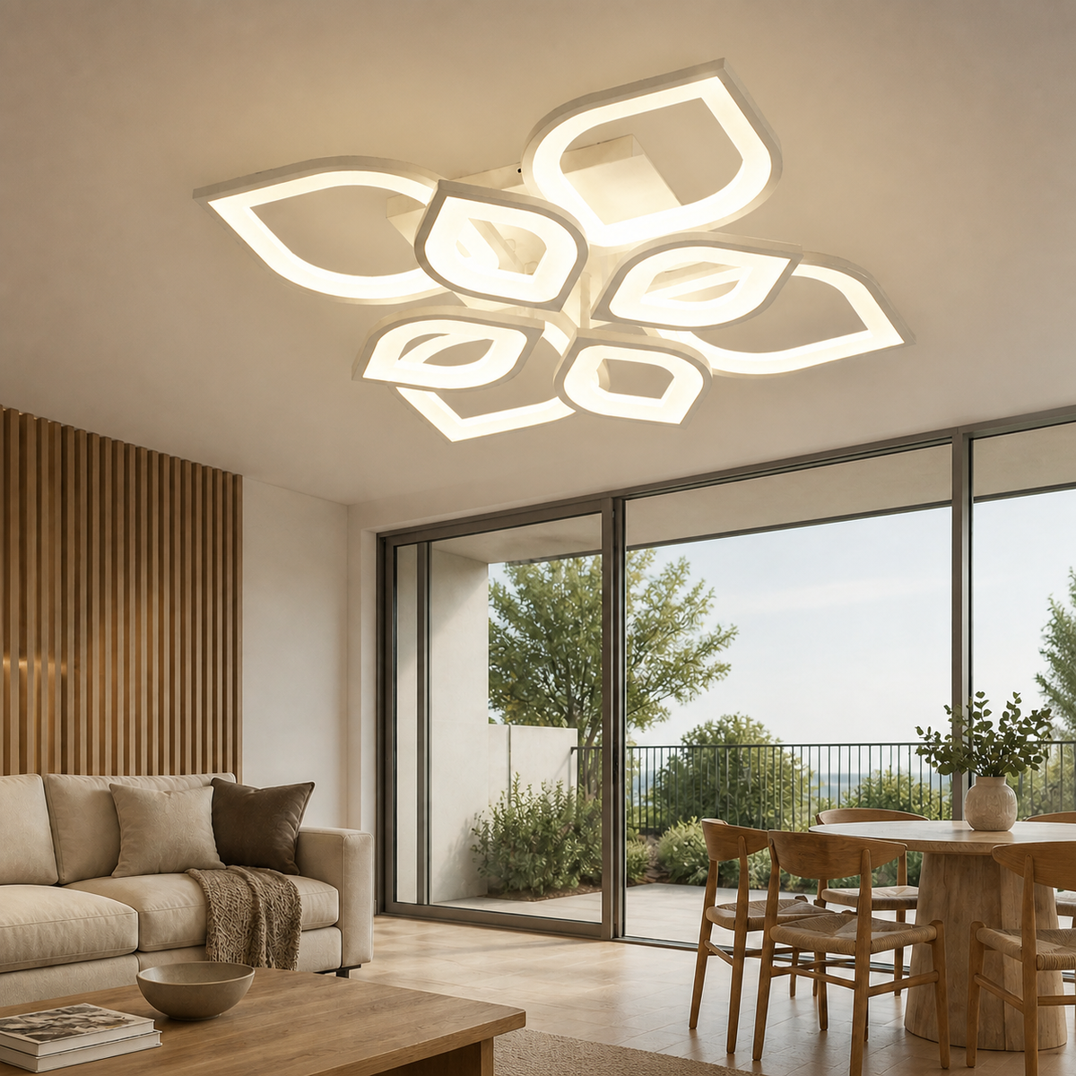 Modern Aluminum Leaf Ceiling Light