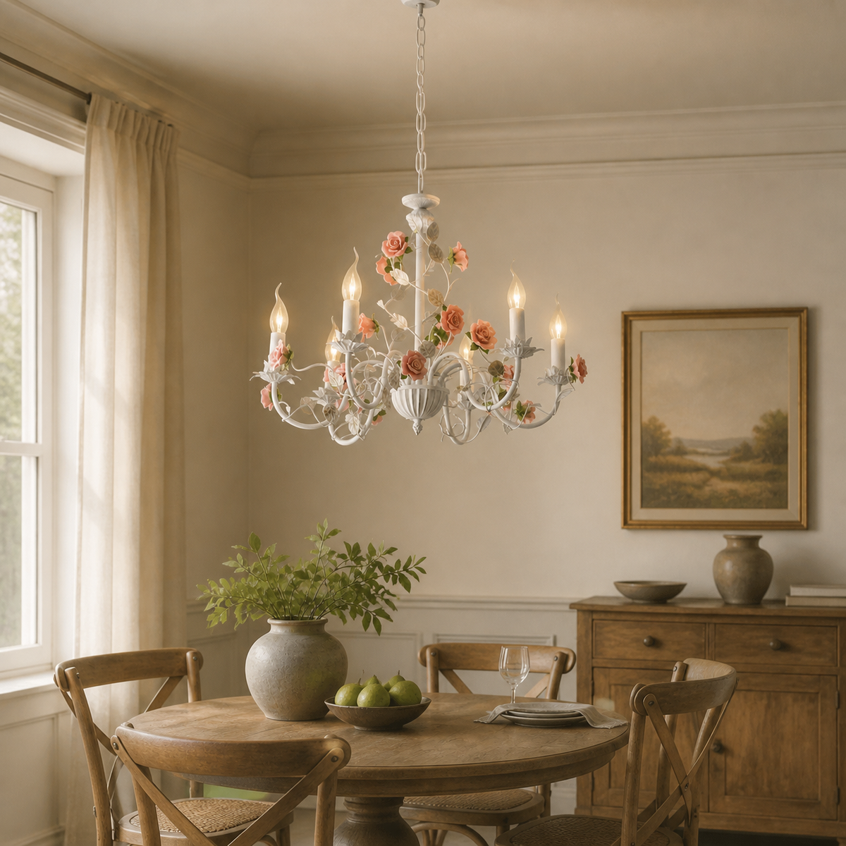 Rustic Metal Candelabra Chandelier