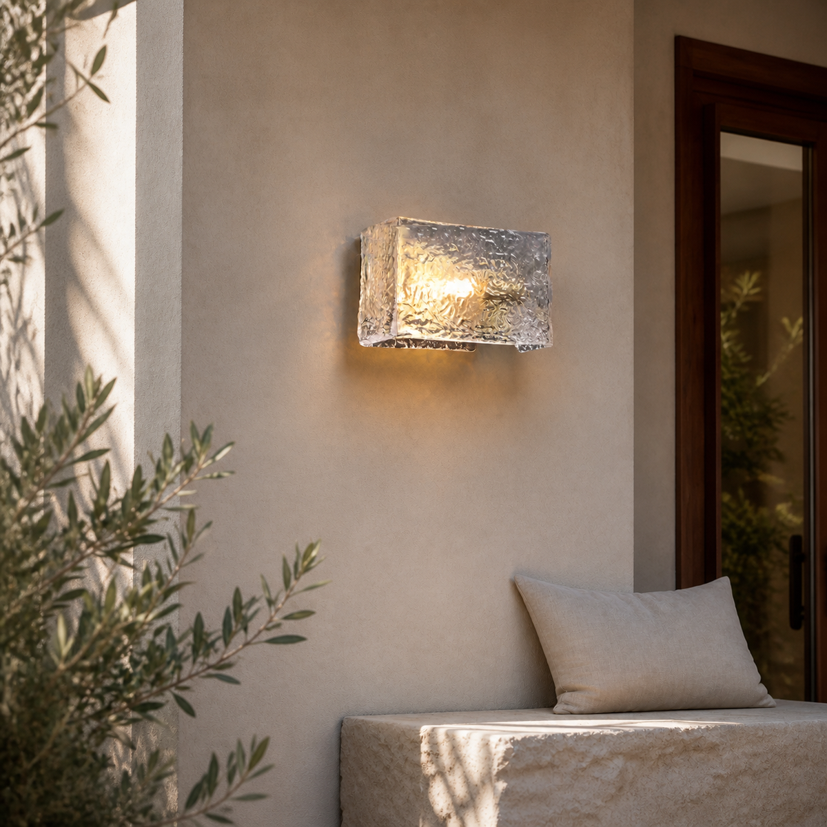 Modern Glass Rectangle Wall Light