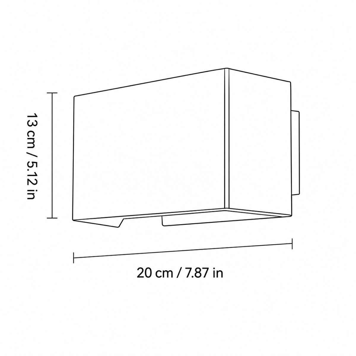Modern Glass Rectangle Wall Light