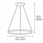 Modern Metal Ring Pendant Light