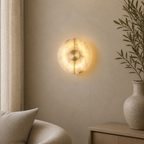 Modern Marble Disc Wall Light
