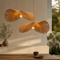 Rustic Rope Leaf Pendant Light