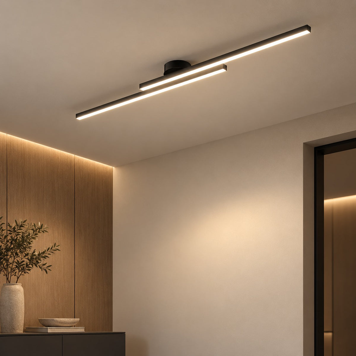 Modern Metal Linear Ceiling Light