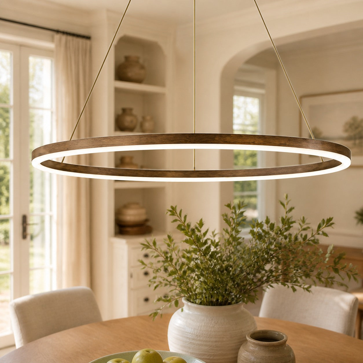 Modern Metal Ring Pendant Light