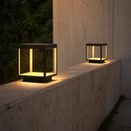 Modern Metal Square Post Light