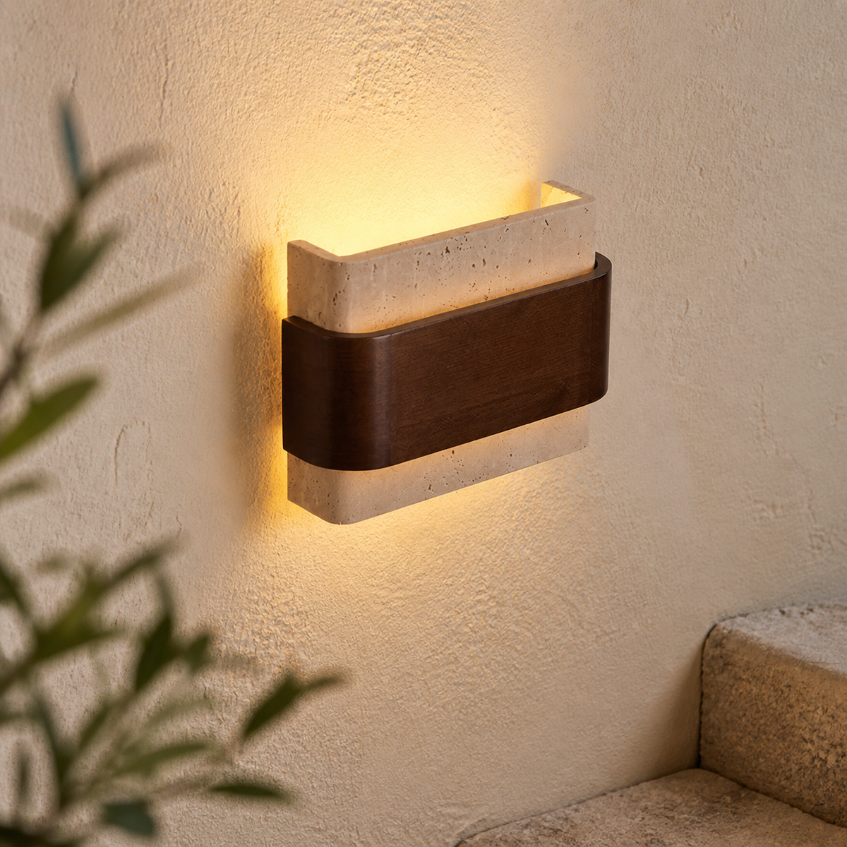 Wabi-Sabi Metal Rectangle Wall Light