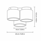 Wabi-Sabi Travertine Drum Ceiling Light