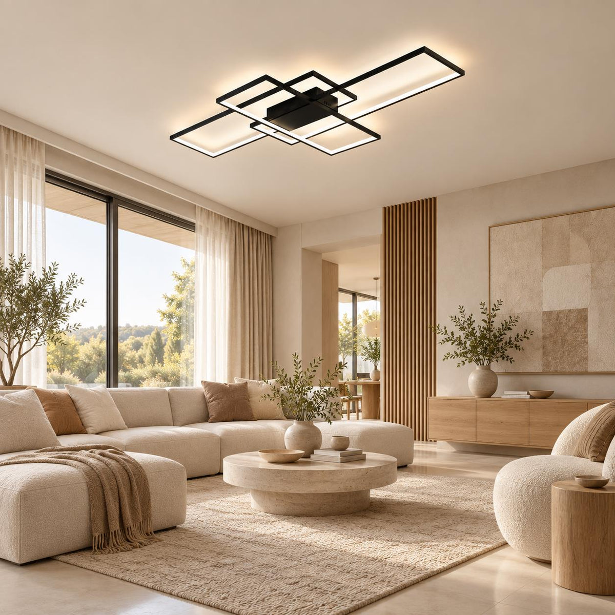 Modern Iron Circle Ceiling Light
