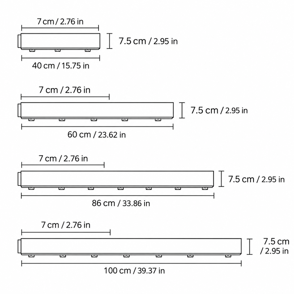 Modern Metal Linear Wall Light