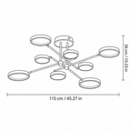 Modern Acrylic Circle Semi-flush Chandelier