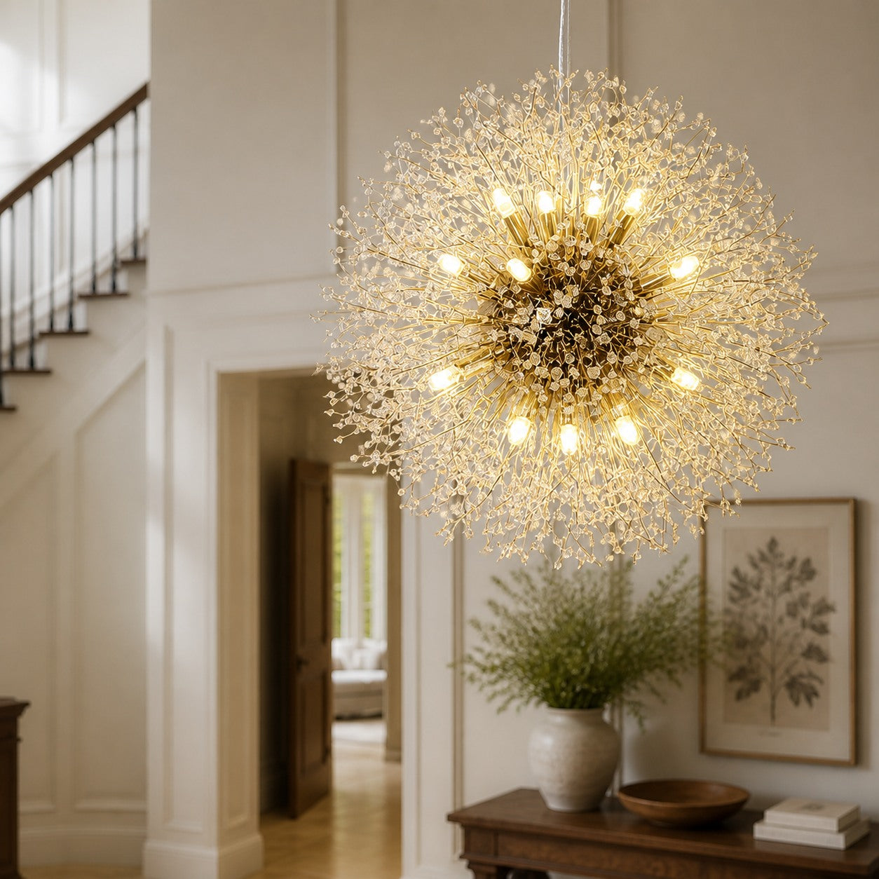 Modern Crystal Sputnik Chandelier