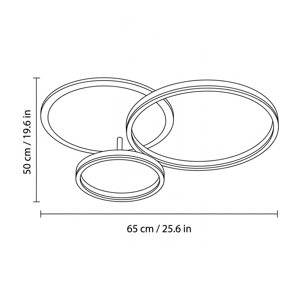 Modern Metal Ring-Cluster Ceiling Light