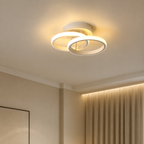 Nowoczesna metalowa lampa sufitowa w kształcie pierścienia