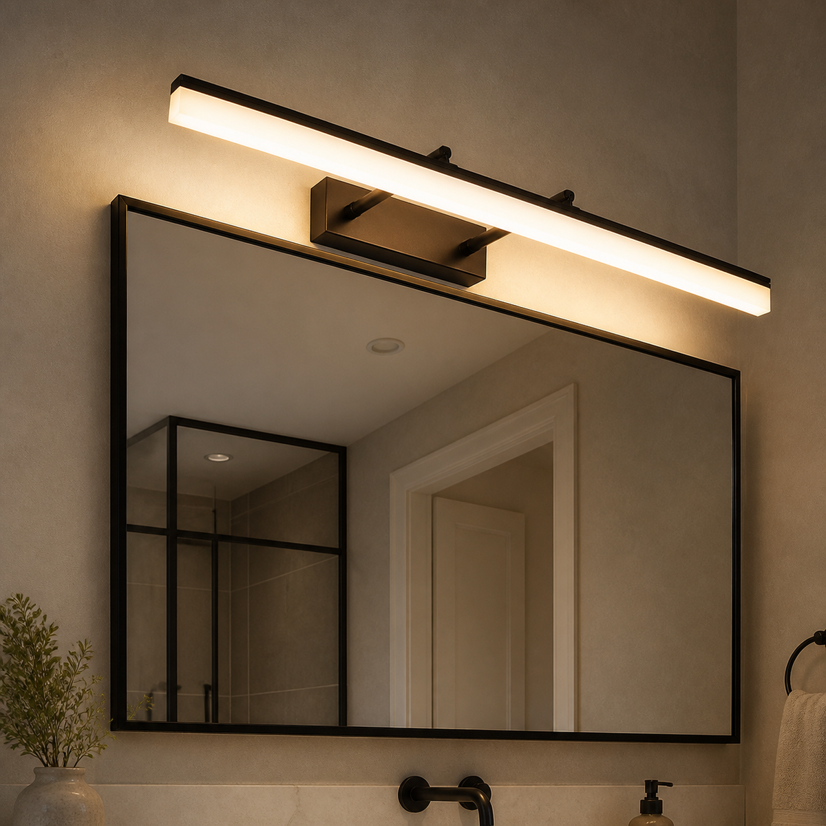 Modern Metal Linear Vanity Light