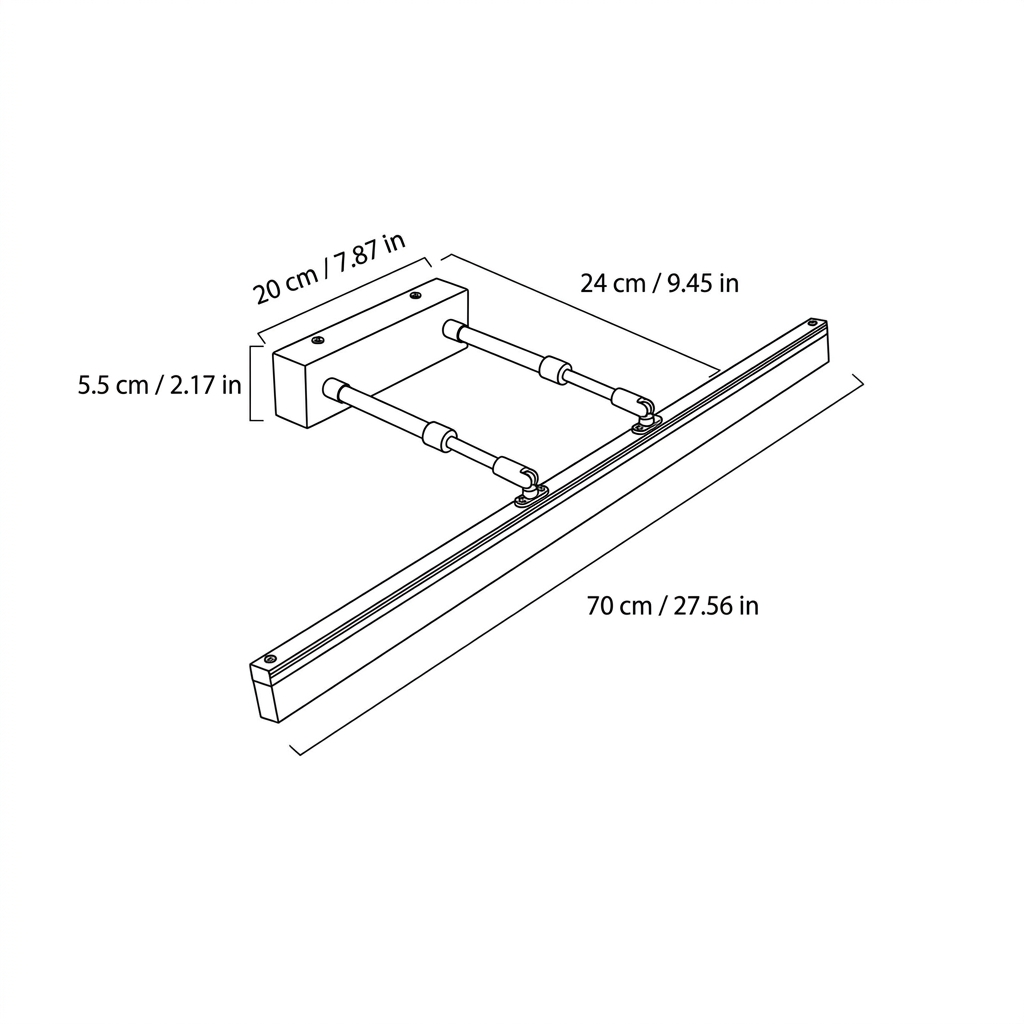 Modern Metal Linear Vanity Light