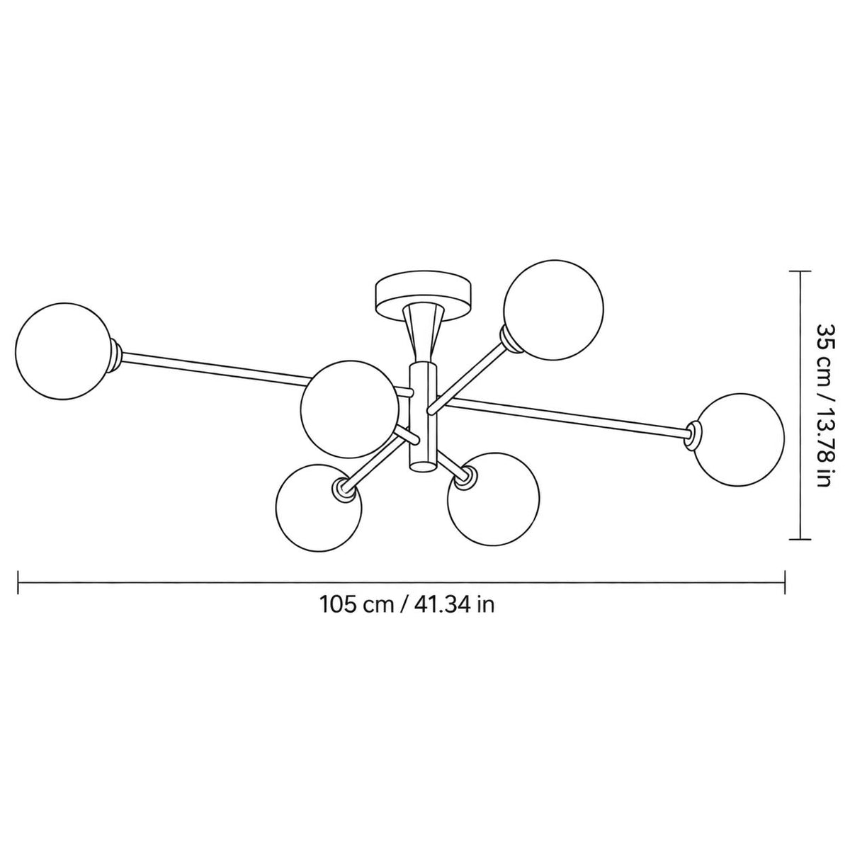 Modern Metal Globe-Cluster Chandelier