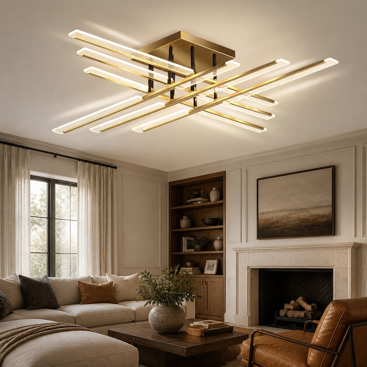 Modern Acrylic Linear Ceiling Light