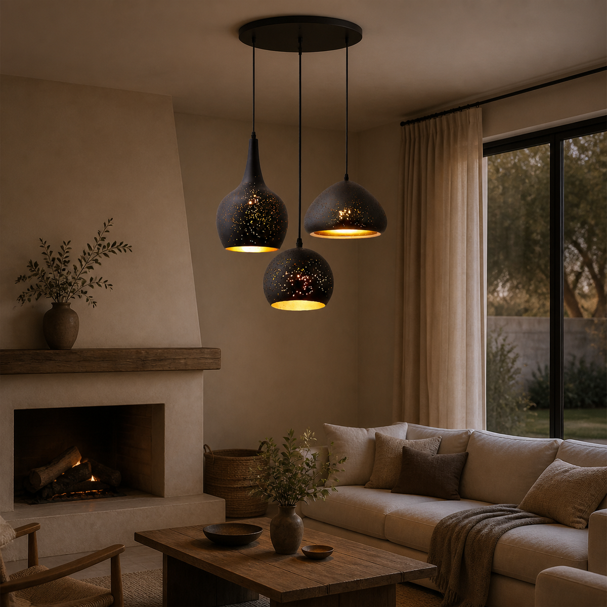 Modern Metal Cone Pendant Light