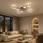 Modern Acrylic Ring-Branch Ceiling Light