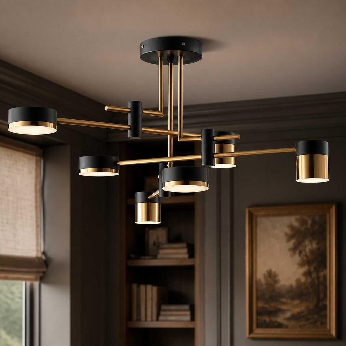 Modern Geometric Sputnik LED Chandelier